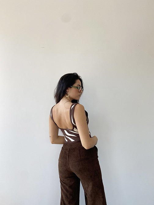 Jourdana Sweater Top Brown