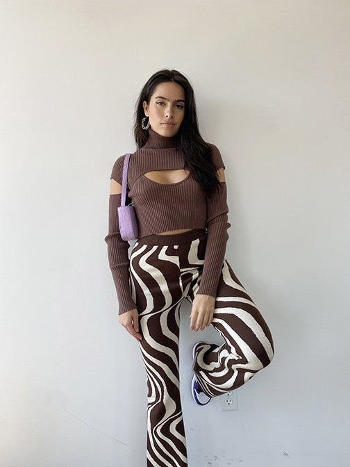 Jourdana Sweater Pants Brown