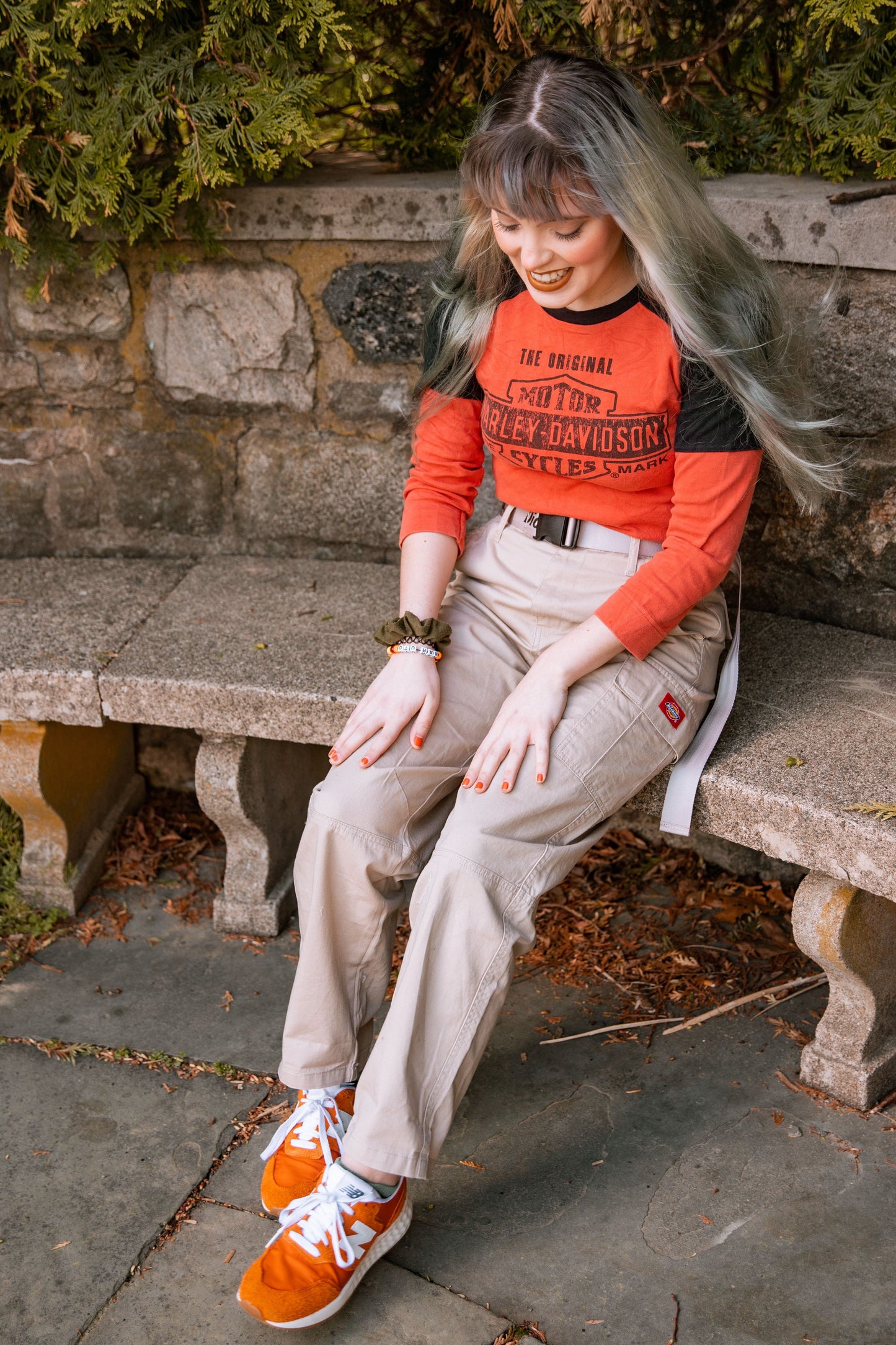 Harley Davidson 3/4 sleeve top