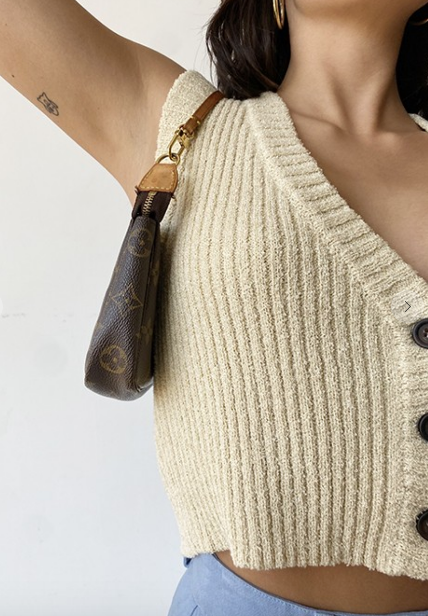 Stella Mini Sweater Vest Taupe