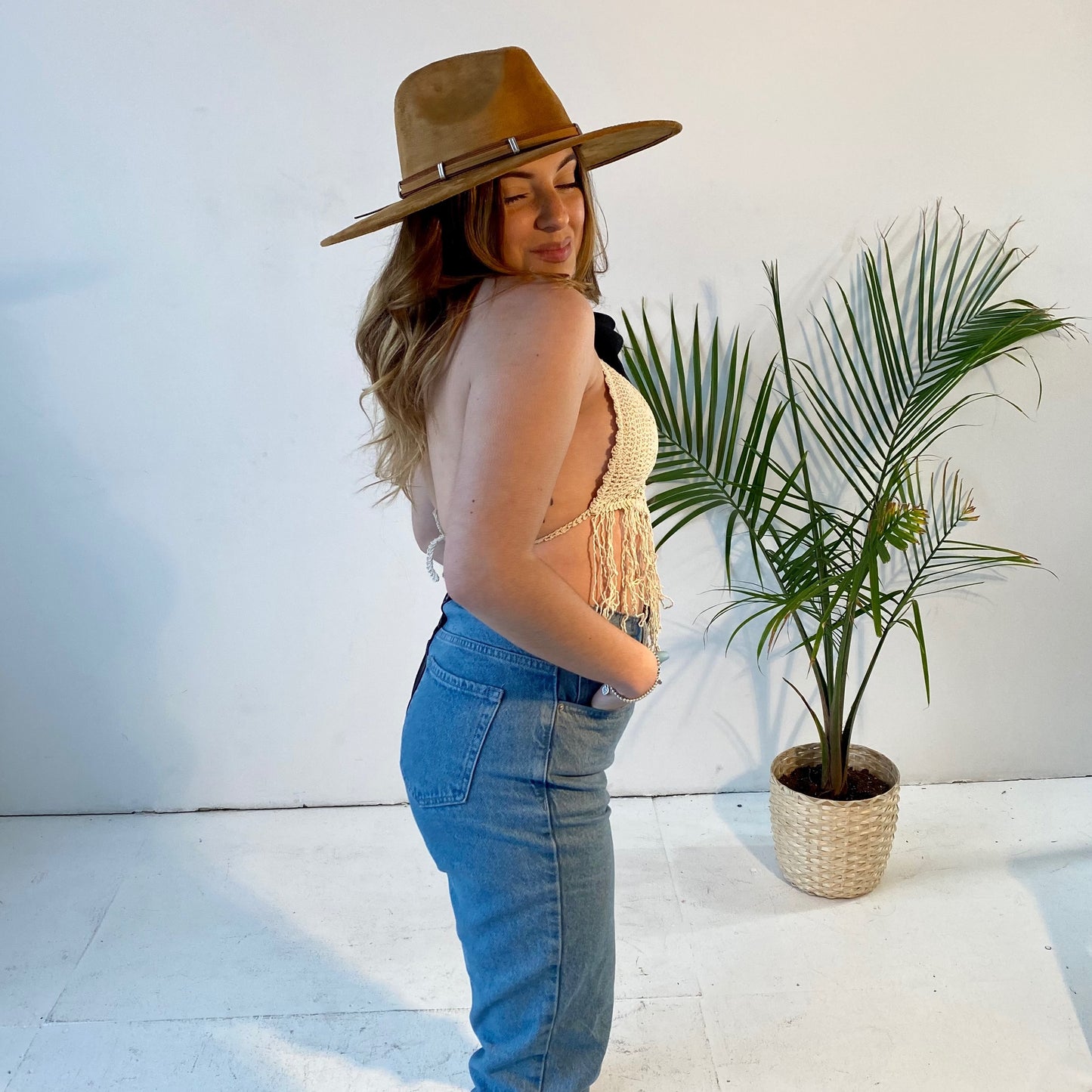 Sailor Crochet Top Cream