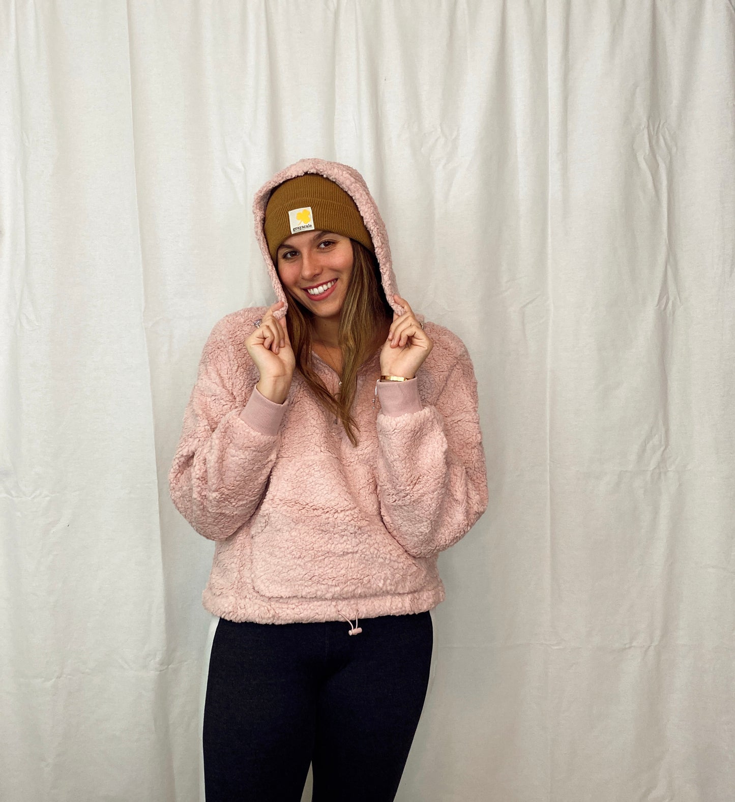 Sophie Sherpa Half Zip Hoodie