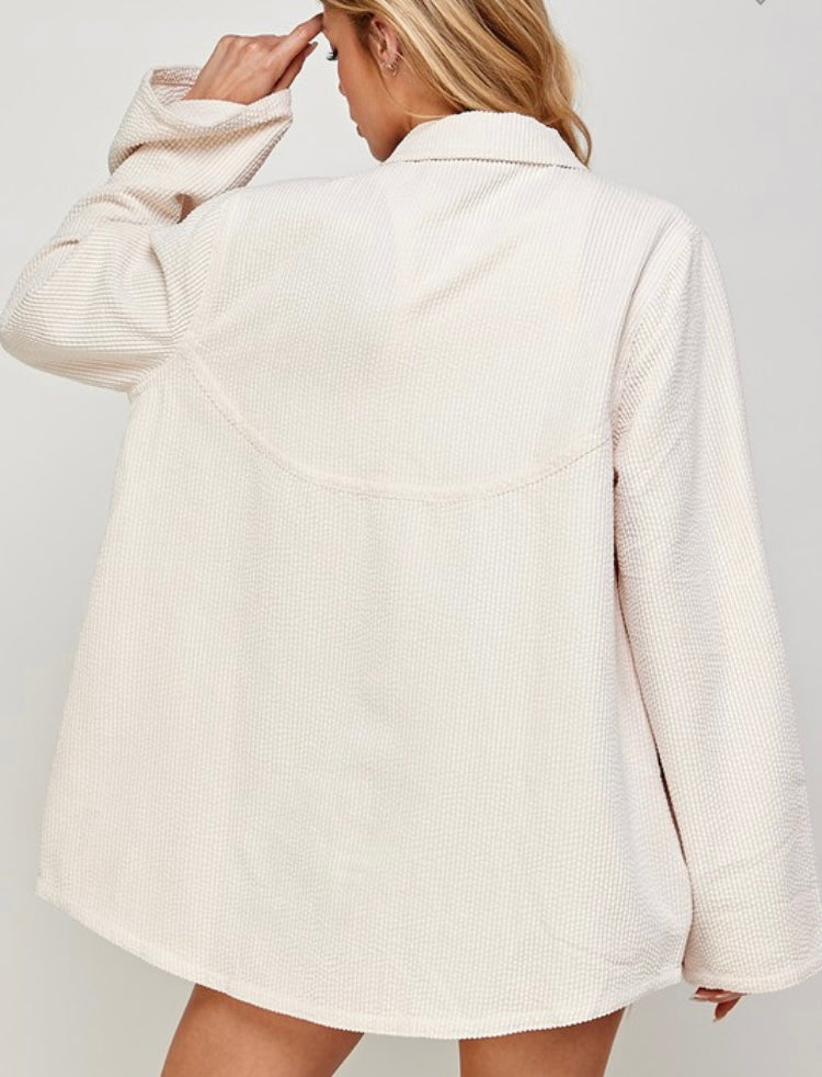 Cathy Corduroy Shirt Off White