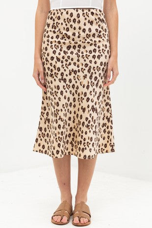 Raven Midi Skirt Leopard