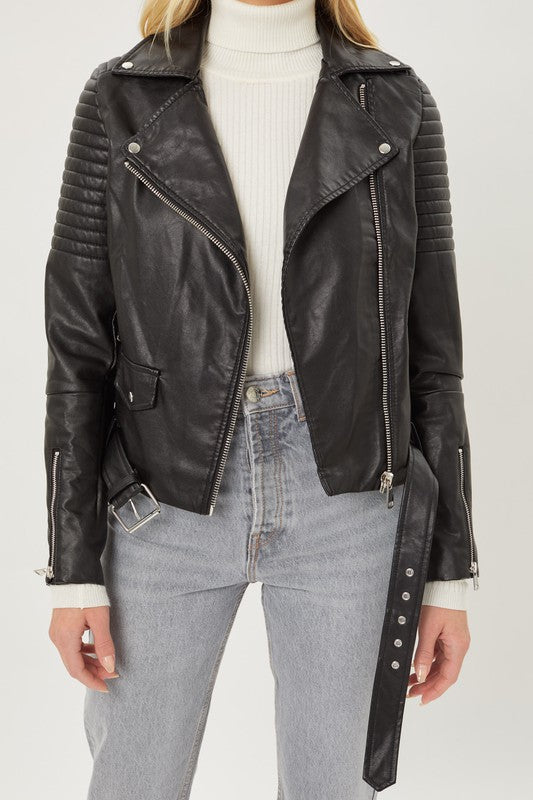 Heather Moto Jacket