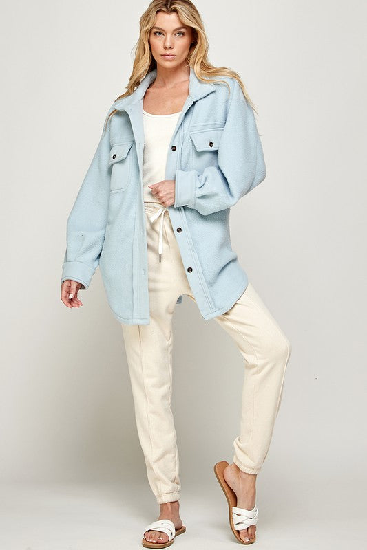 Nicoletta Shacket Powder Blue