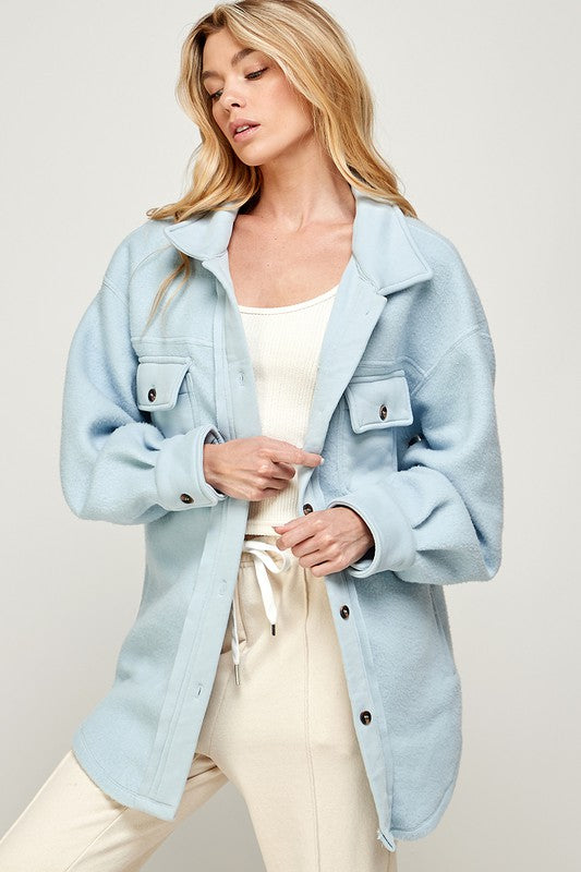 Nicoletta Shacket Powder Blue