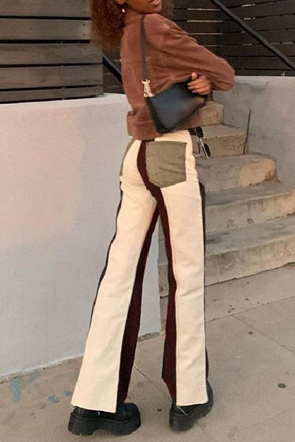 Frances Patchwork Flared Jeans