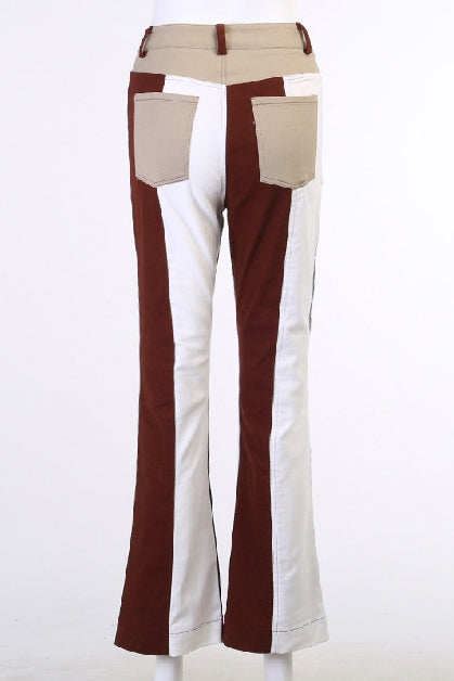 Frances Patchwork Flared Jeans