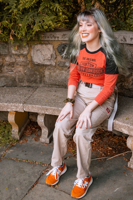 Harley Davidson 3/4 sleeve top