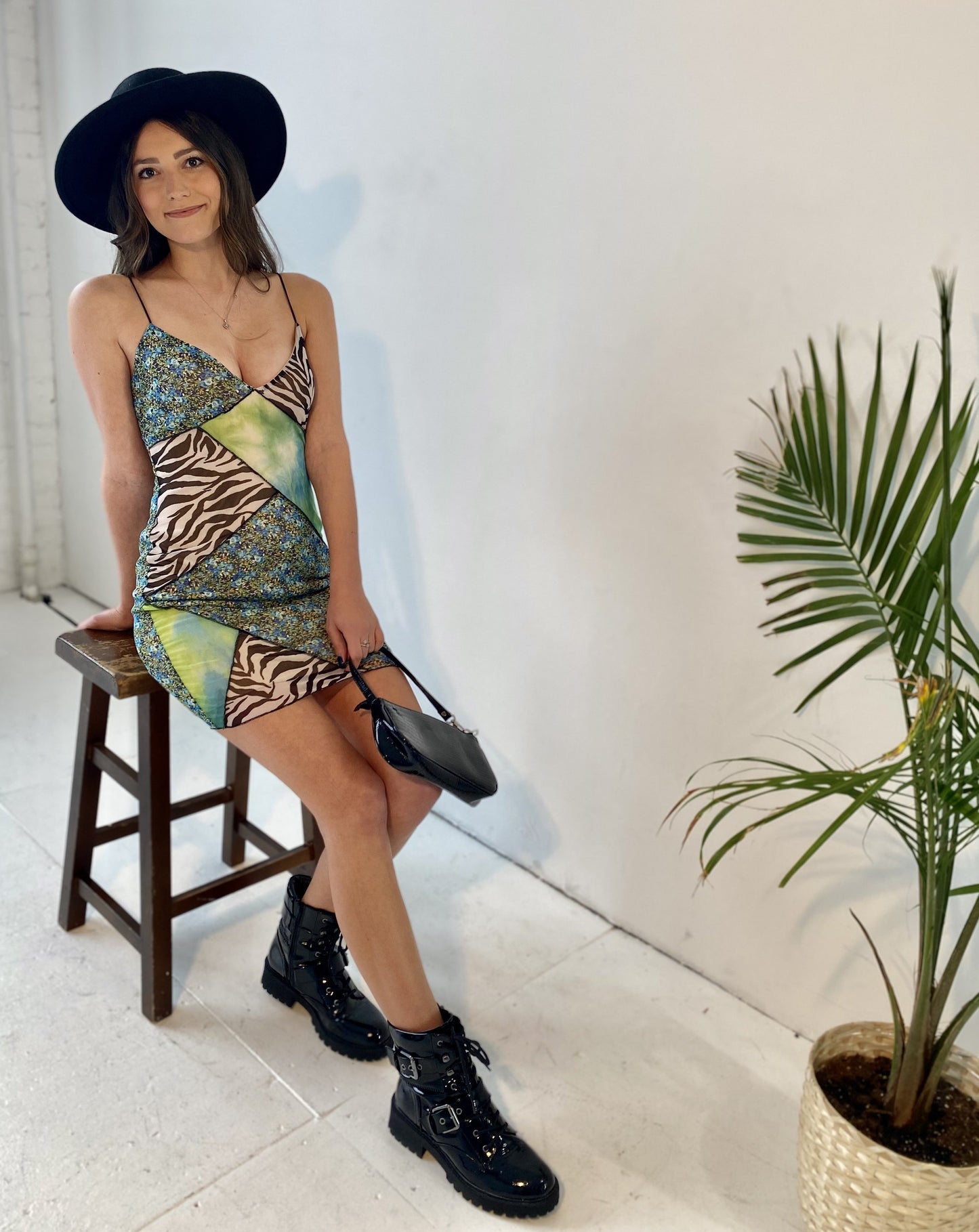 Jenna Multi Print Mini Dress