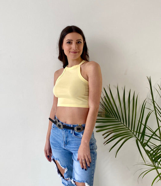 Cora Top Vanilla Yellow