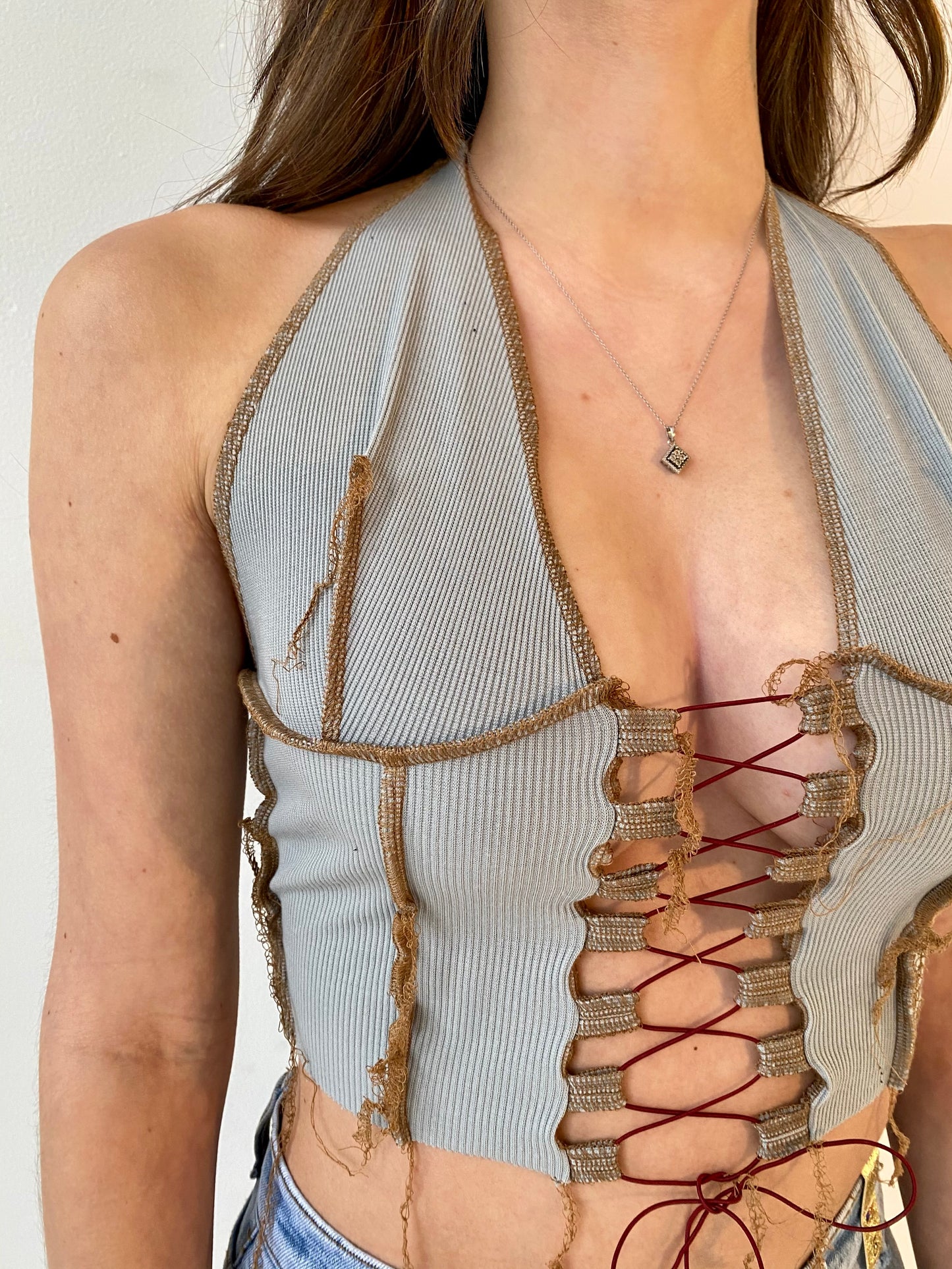 Elora Halter Top Grey