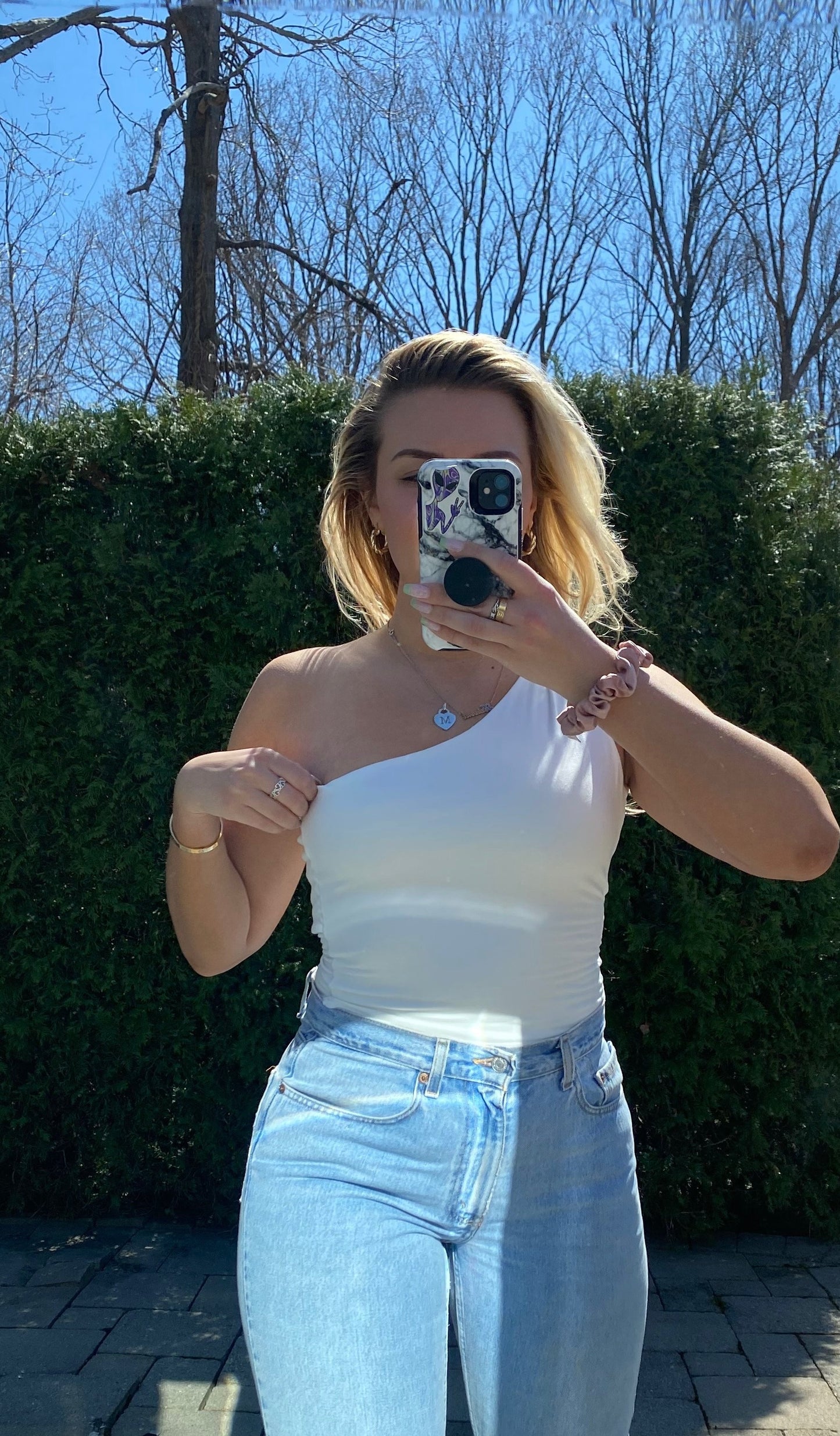 Bea Reversible Bodysuit White