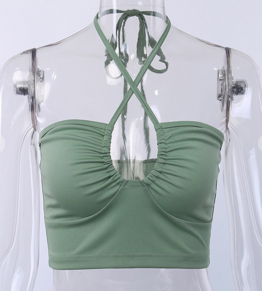 Zoe Crisscross Halter Top