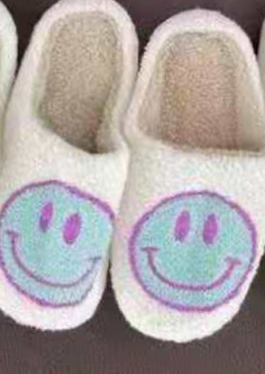 Smiley Slippers Teal