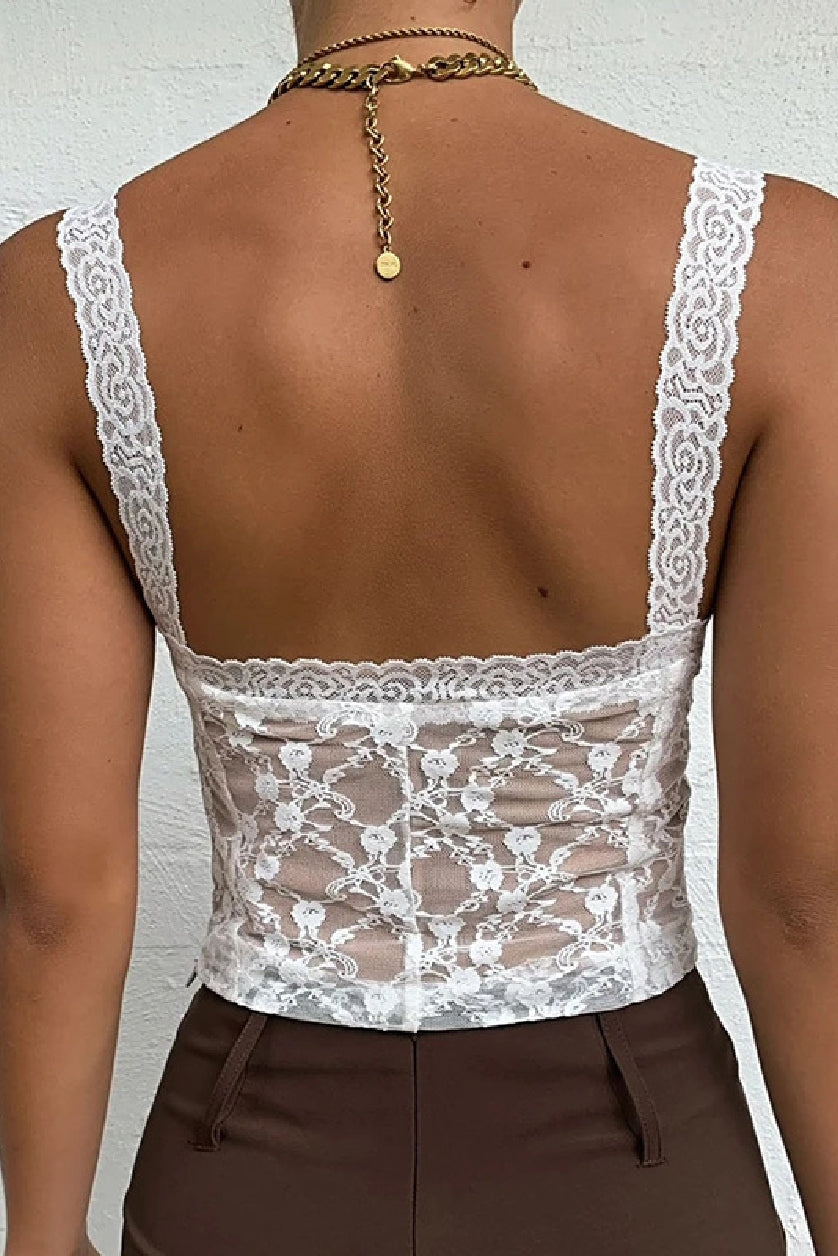 Alice Lace Top Ivory