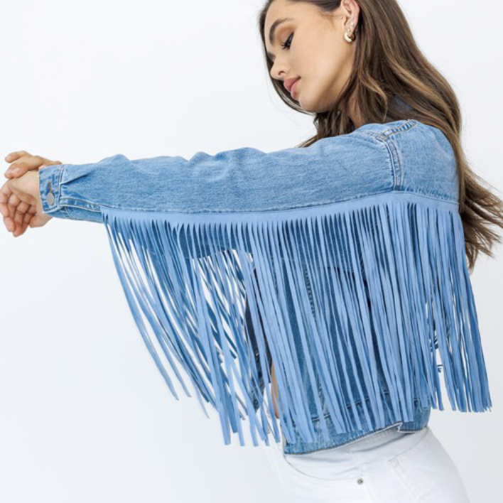 Jessie Fringe Denim Jacket