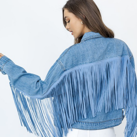 Jessie Fringe Denim Jacket